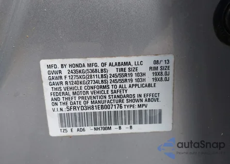 2014 Acura Mdx Advance Pkg W/Entertainment Pkg z USA, uszkodzony, nr VIN 5FRYD3H81EB007176